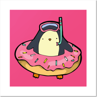 Donut penguin Posters and Art